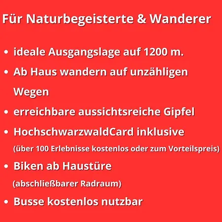 Lejlighed Schwarzwaldschick I Bergurlaub I Balkon I Whirlwanne I Tiefgarage I Hochschwarzwaldcard Inkl